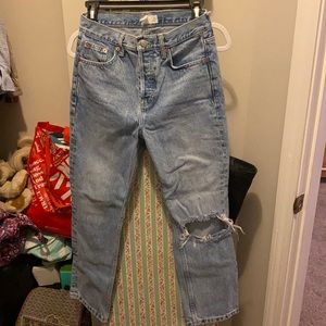 TOPSHOP denim flood jeans